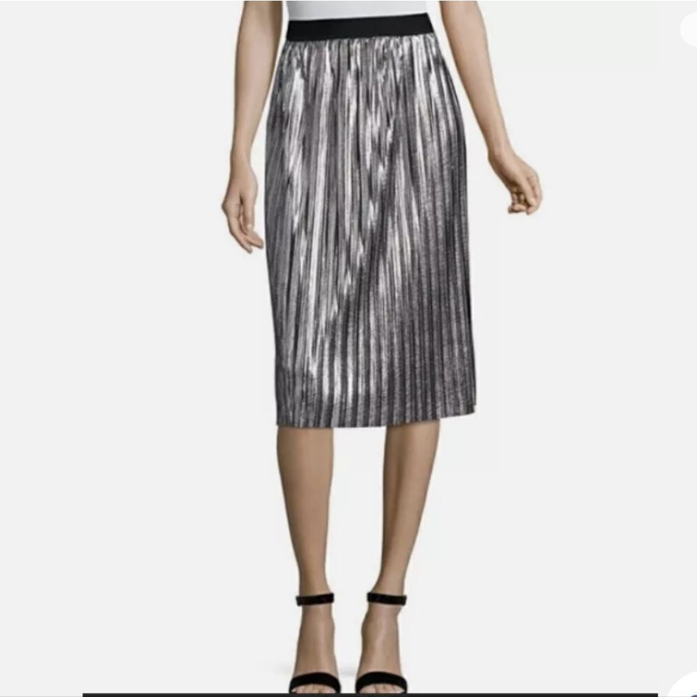 Project Runway Sivery Knife Pleated Skirt